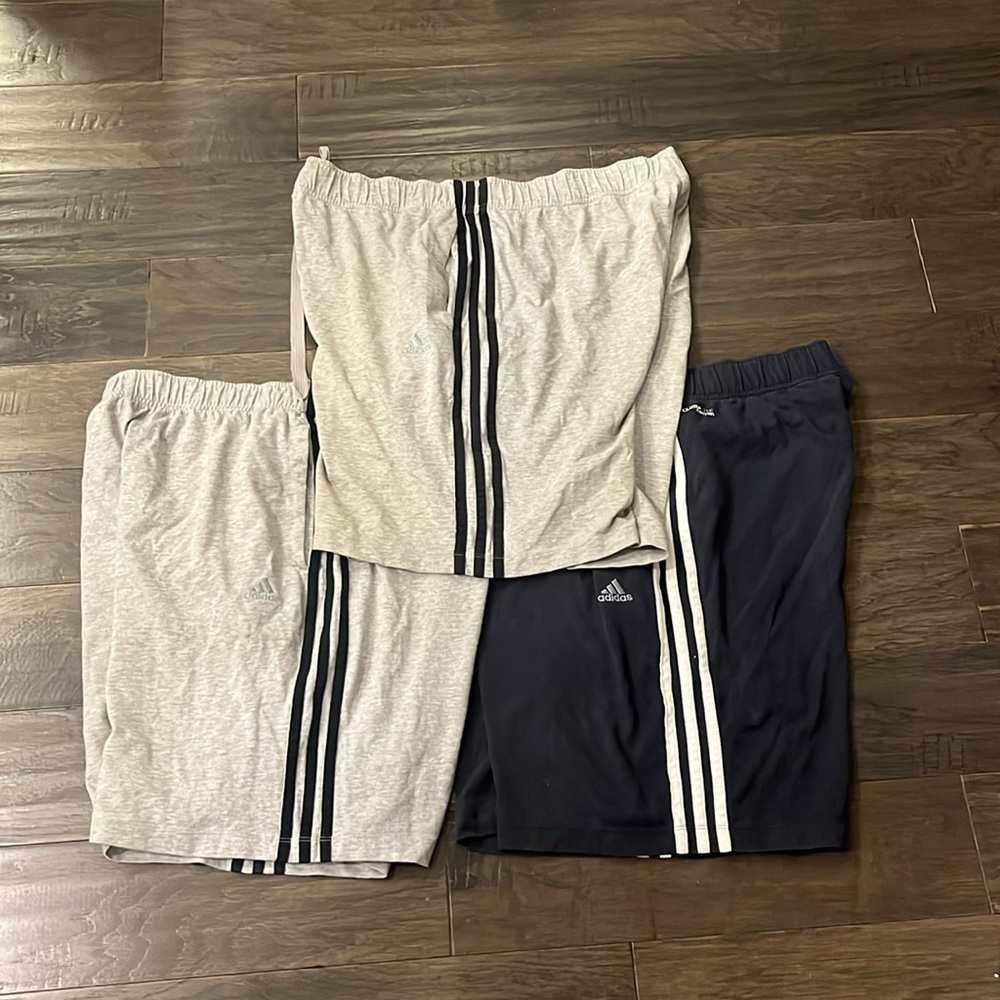 Adidas Climalite 365 Cotton Sweat Shorts X 3 Pair navy x1  gray x2 Men’s Size XL